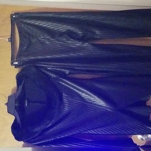 VTG Nicowa Metallic Ribbed Wide Leg Pantset Size 8: A